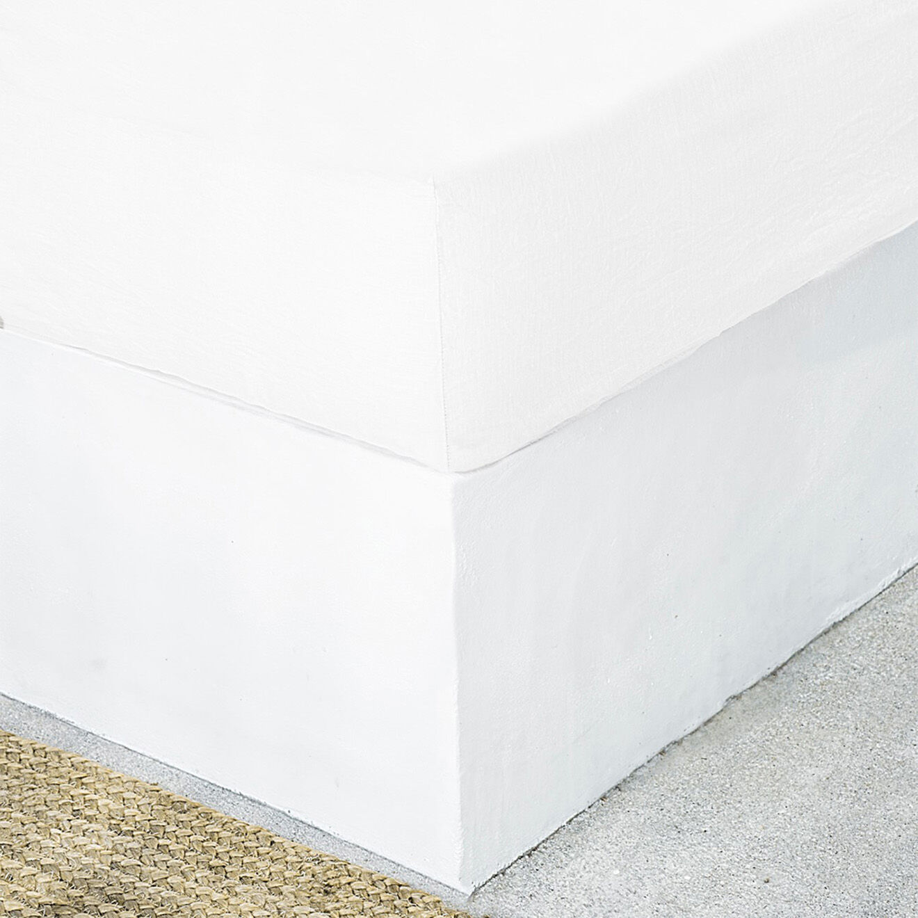 Febronie Drap housse 100% Lin Hortense blanc