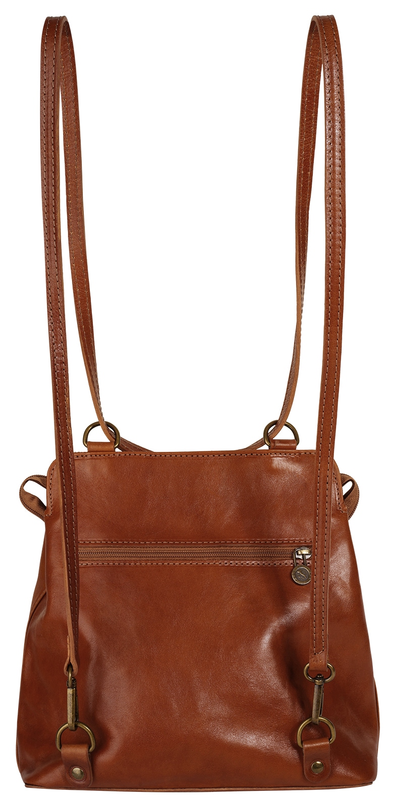 Piké Cityrucksack echt Leder, Made in Italy