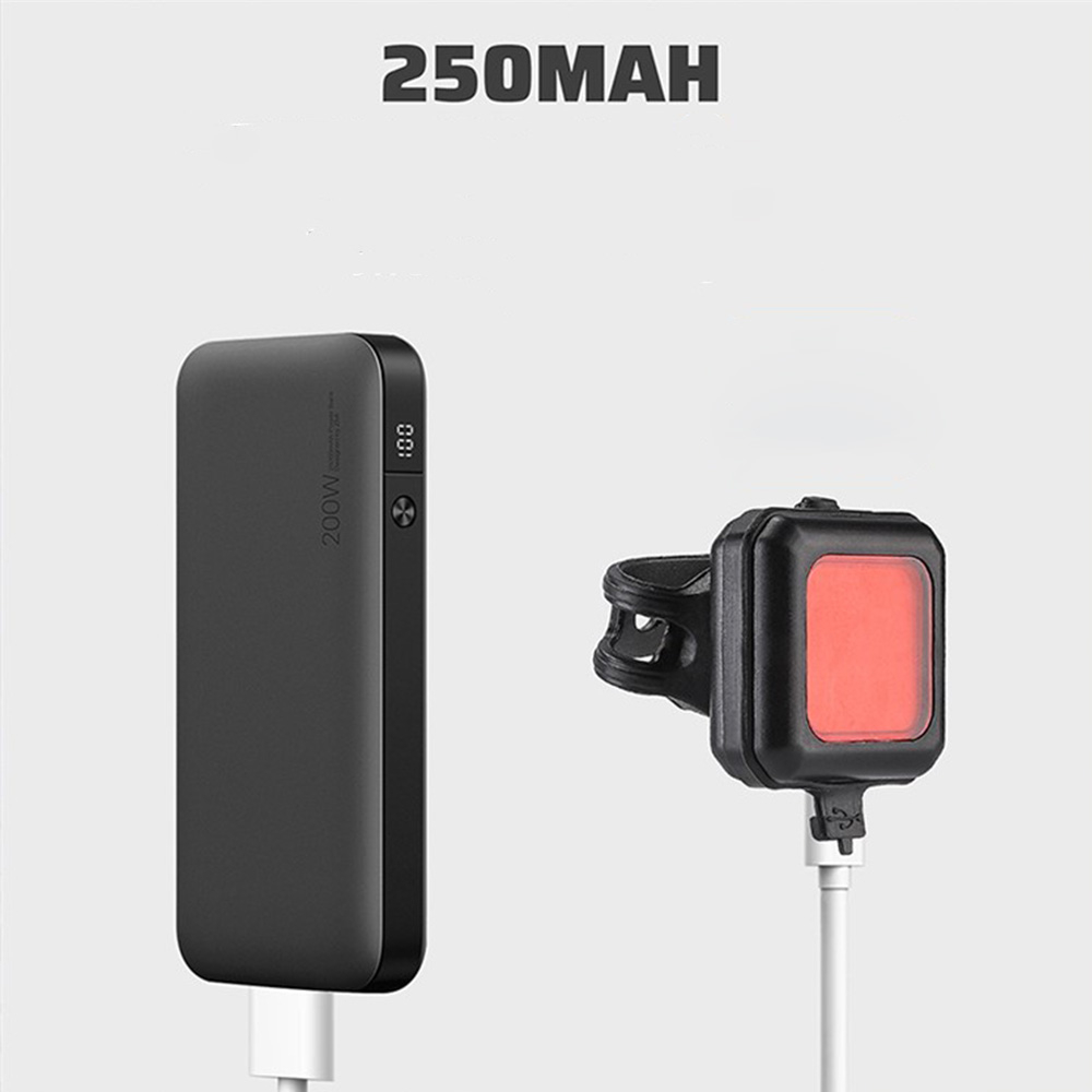 250mAh Wiederaufladbares USB Fahrrad Rücklicht Velo COB LED Warnlicht IPX45 - Rot