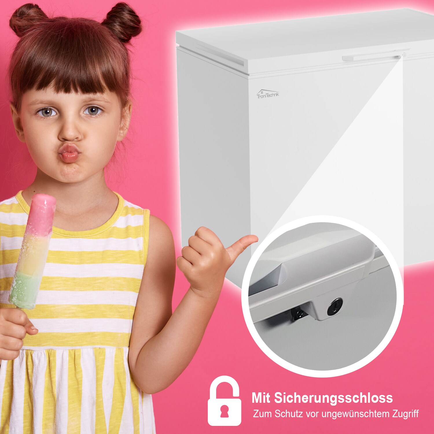 TroniTechnik® Gefriertruhe Kühltruhe BORGAR PRO mit 2in1 Gefrier- und Kühlfunktion | 290 Liter, 229kwh/Jahr | LED-Licht