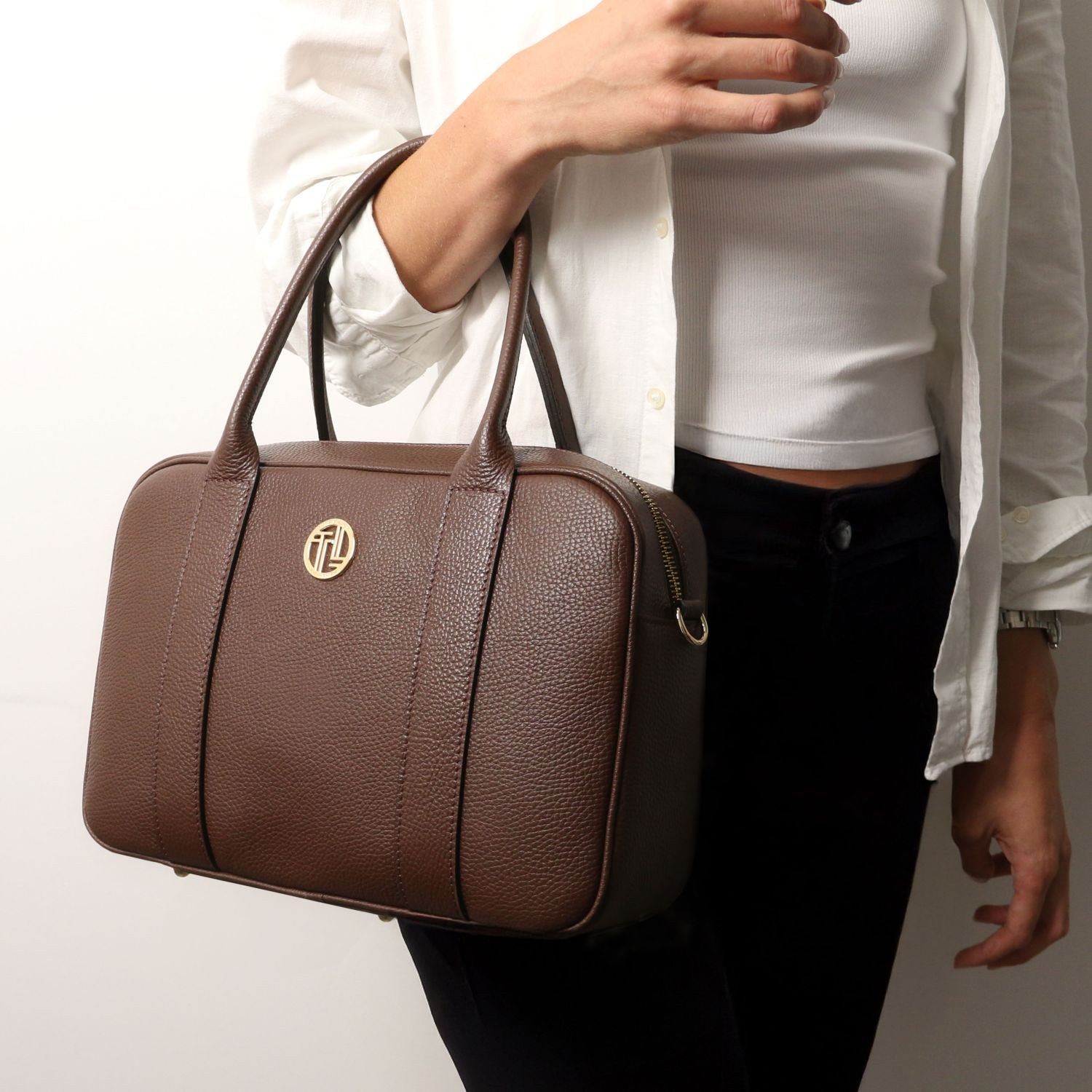 TL142439 – Stephany – leren Handtas