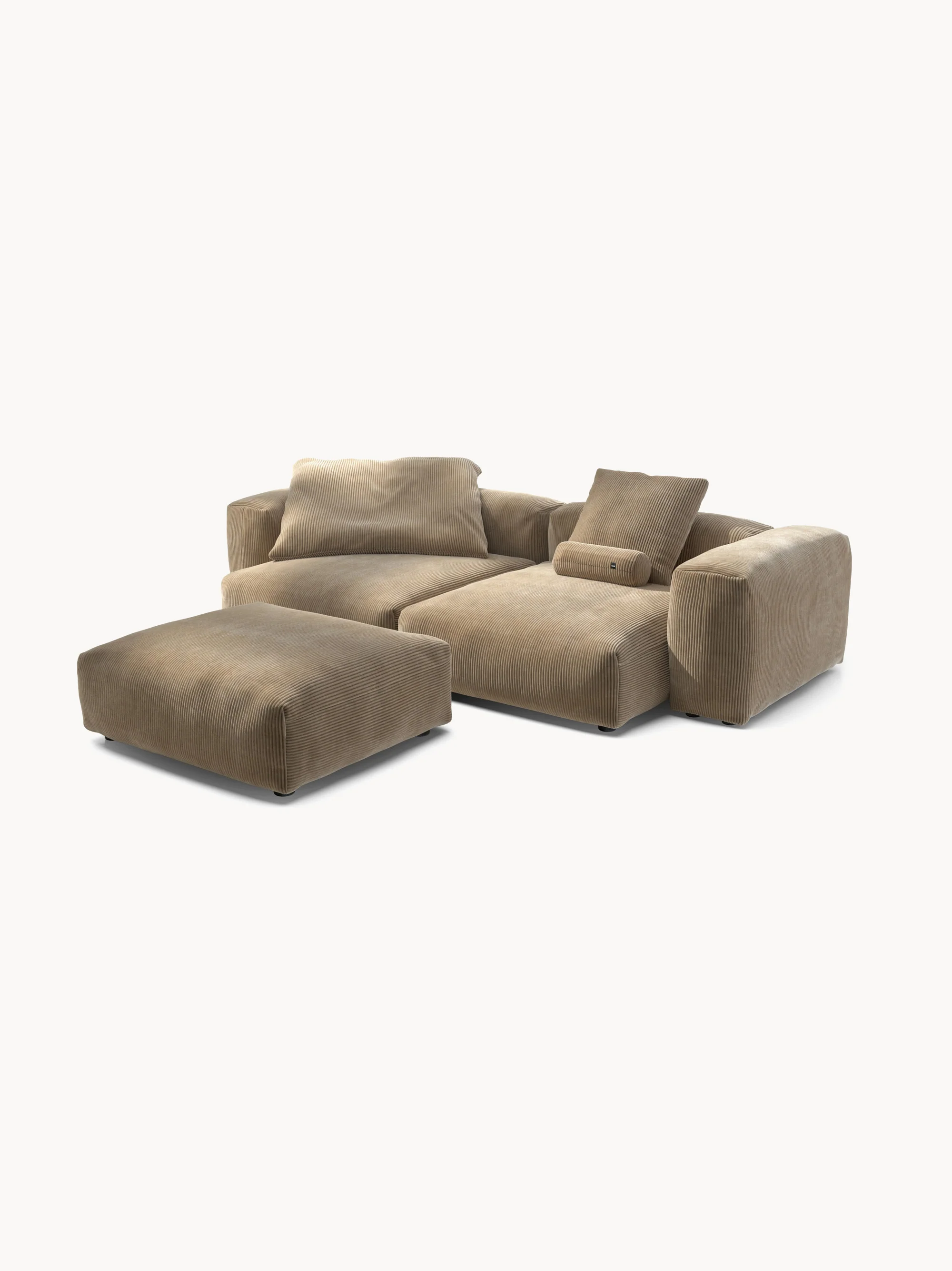 Modulaire hoekbank Vetsak (3-zits) van corduroy