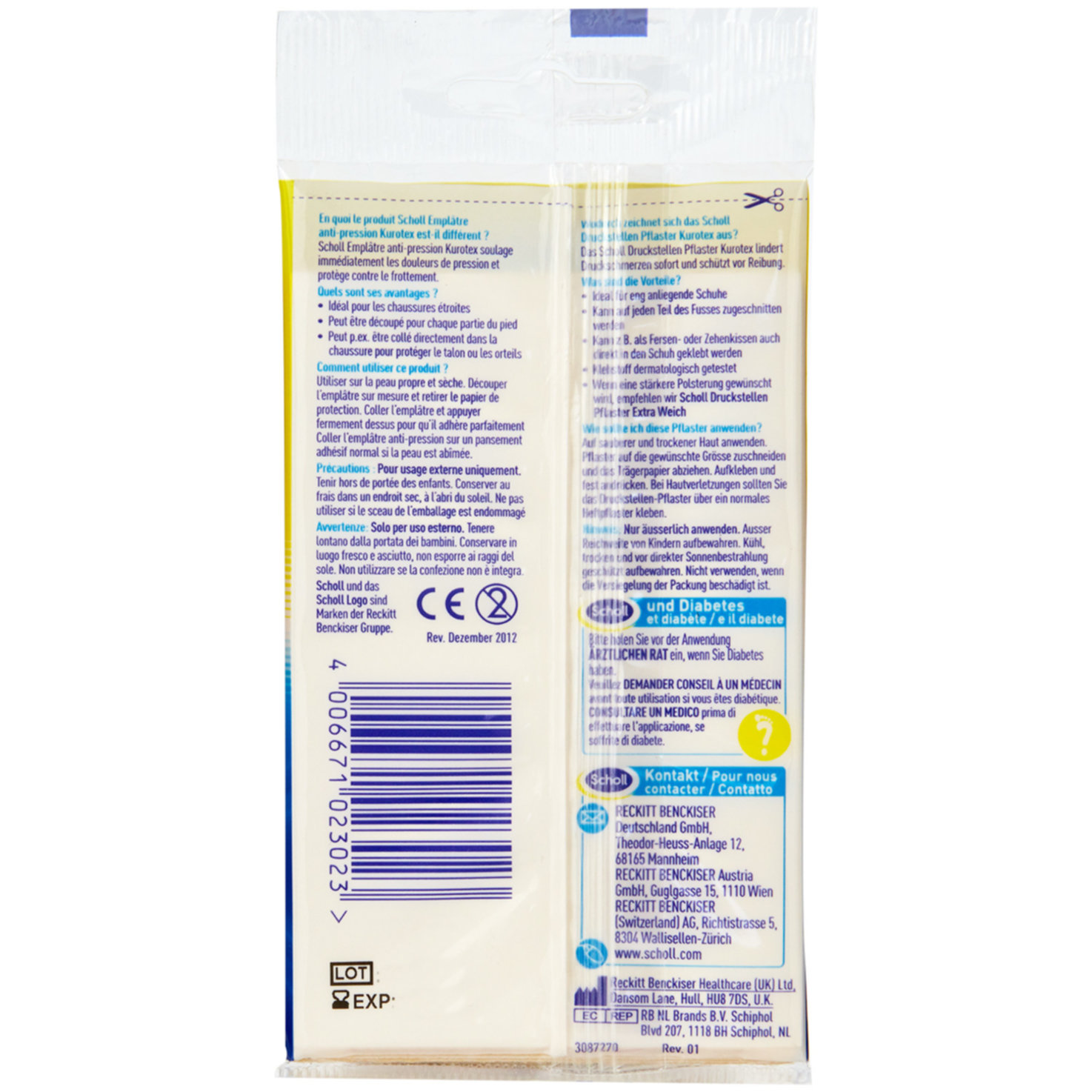 Scholl Druckstellen-Pflaster Kurotex