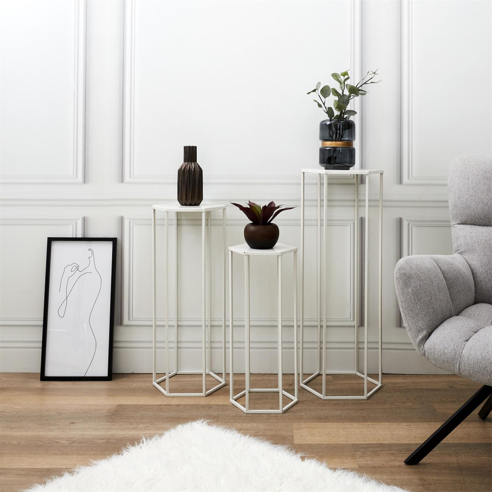 Sellettes assorties en métal (lot de 3)