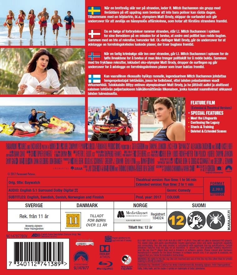 Baywatch (Dwayne Johnson) (Blu-Ray)