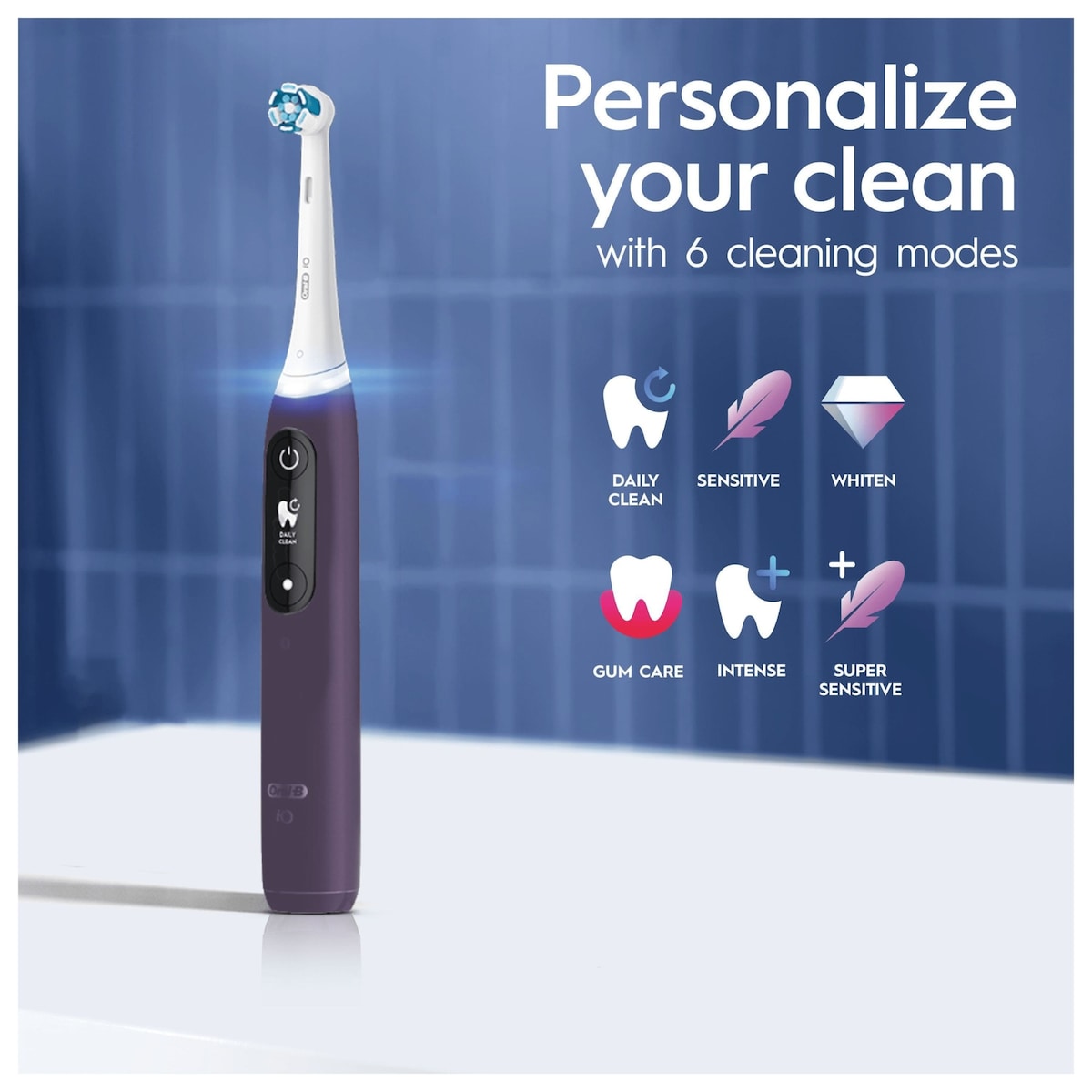 Oral-B iO 8s elektrisk tannbørste 387064 (fiolett)