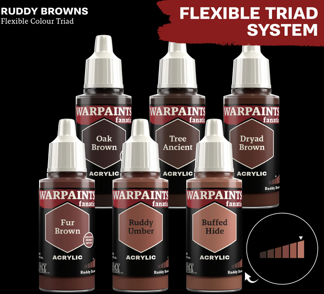 The Army Painter  Warpaints Fanatic: Ruddy Browns, Oak Brown (18 ml)    Warme Erdtöne für lebendige Charaktere