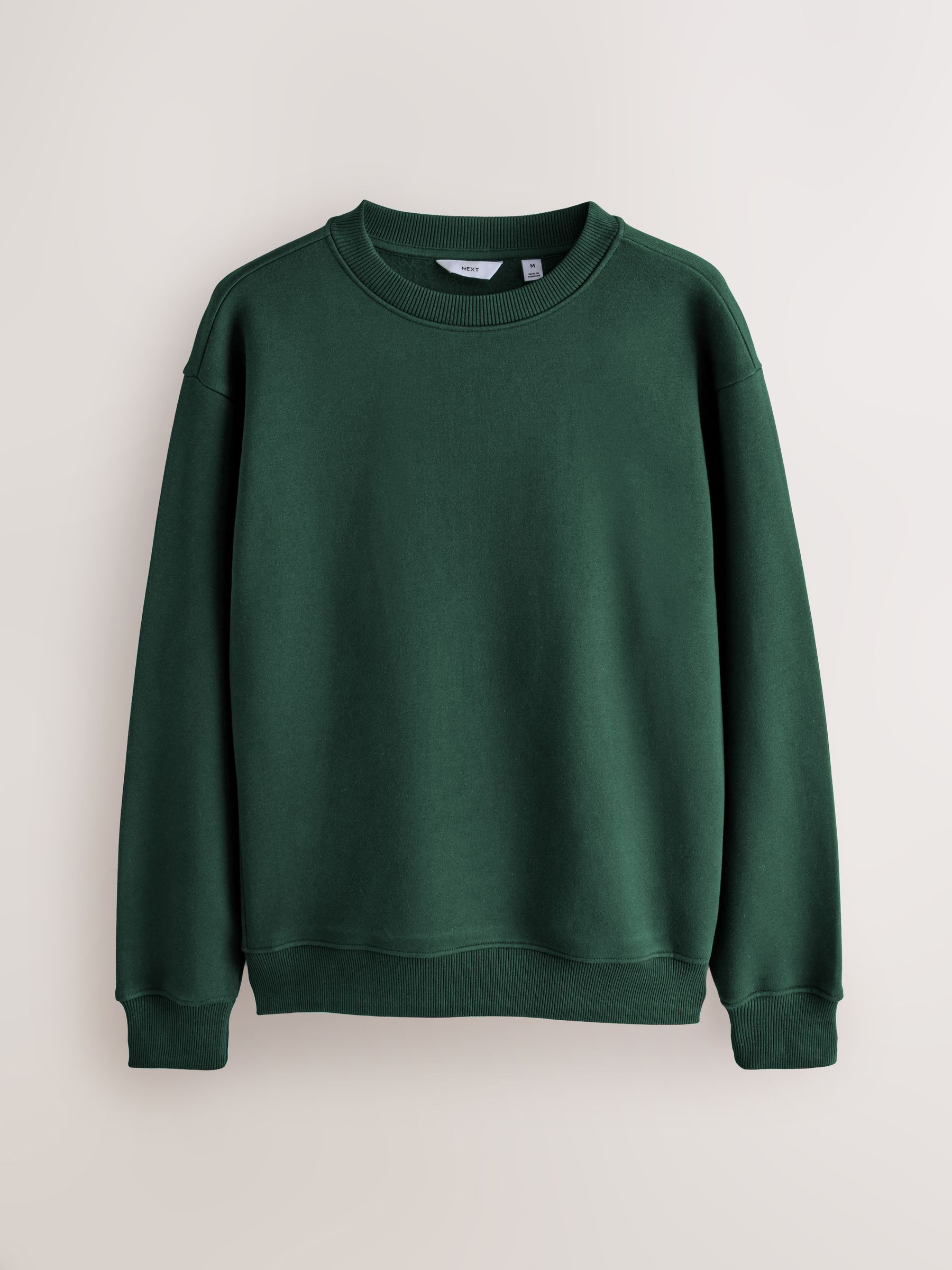 Marineblauw/groen - Cotton Rich Jersey Crew Sweatshirts 2 Pack