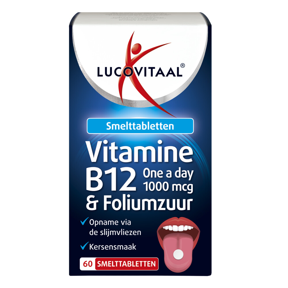 Lucovitaal Vitamine B12 & Foliumzuur 60 smelttabletten