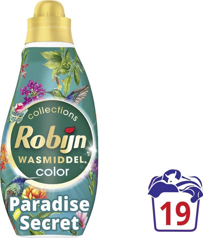 Robijn - Klein & Krachtig Collections - Vloeibaar Wasmiddel - 19 Wasbeurten - Color Paradise Secret