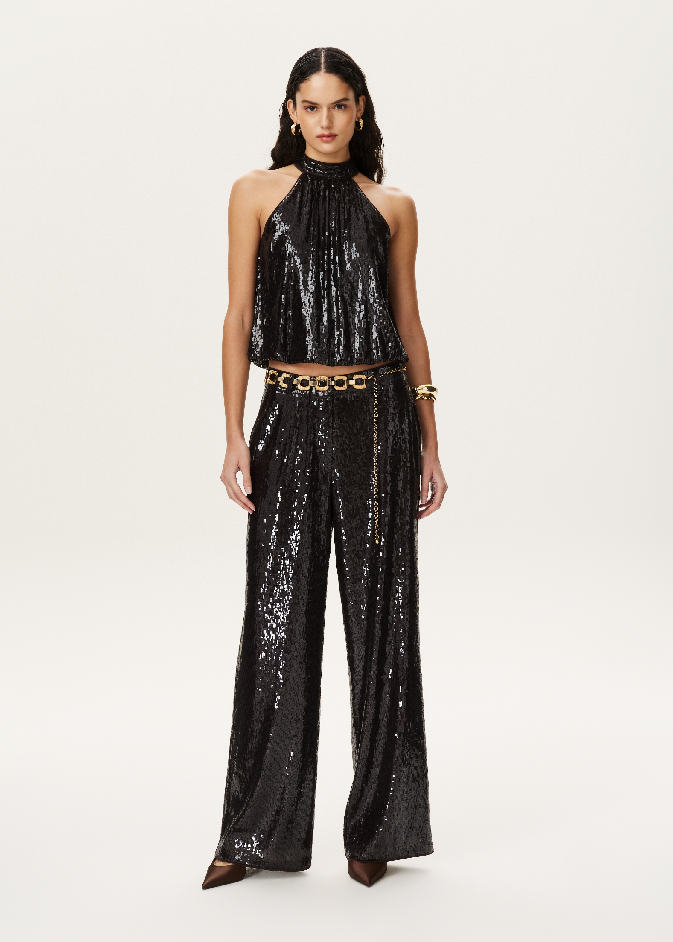 Pailletten halter top