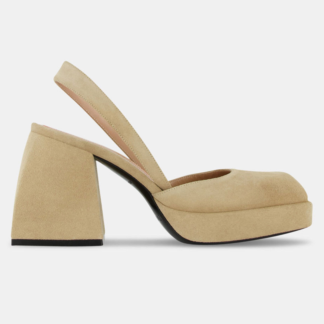 Nodaleto Escarpins en Velours de Cuir Lena beiges - Talon 10 cm