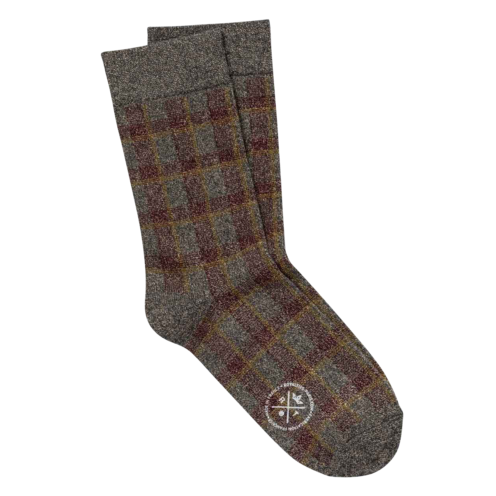 KIM - Chaussettes à carreaux | Marron