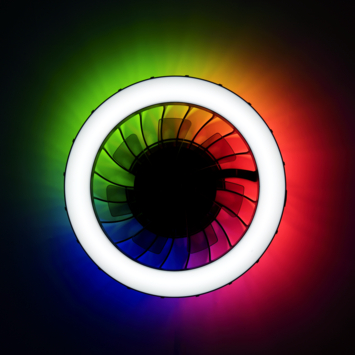 Brilliant plafondventilator Fanora met lamp en RGB functie 30W zwart