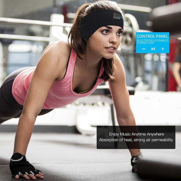 INF Bluetooth Sleep Eye Mask med hvit støy Sort
