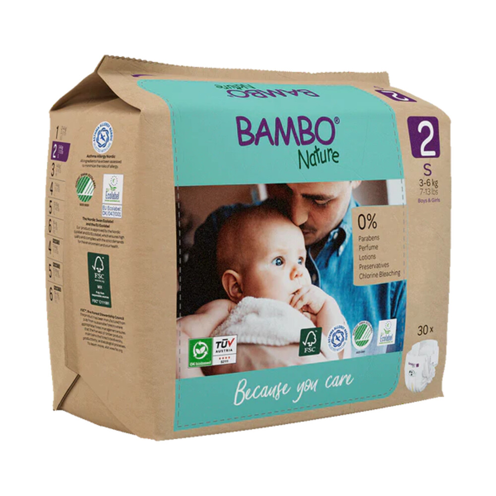 Bambo Nature Luiers Maat 2 (3-6 kg)30 stuks