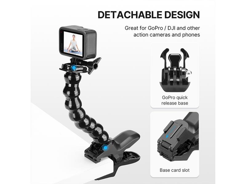 Ulanzi Smartphone-Stativ MP-4 Handyhalterung mit Superklemme und verstellbarem Schwanenhals
