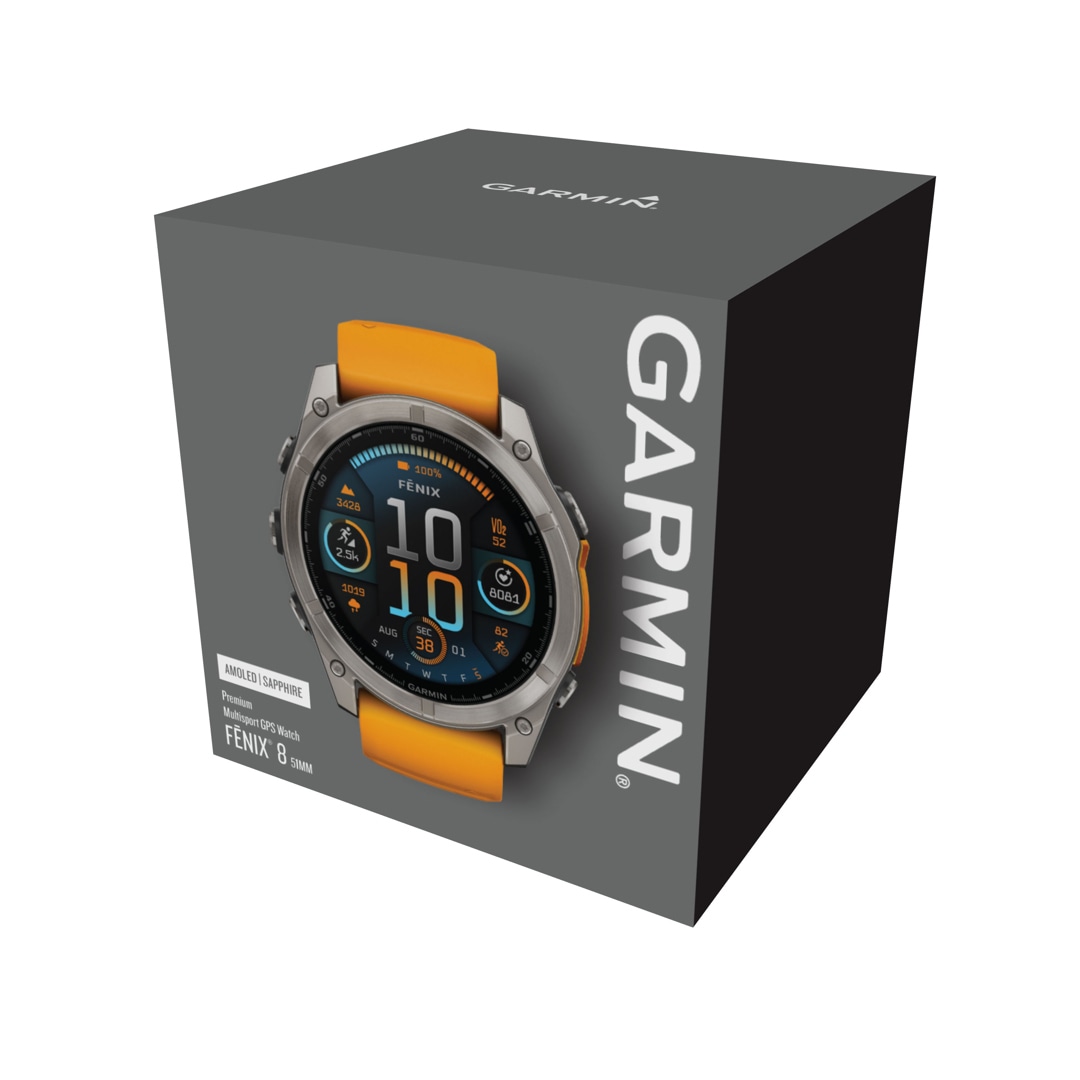 Garmin Fenix 8 - 51mm AMOLED Sapphire Graphit / Spark Orange