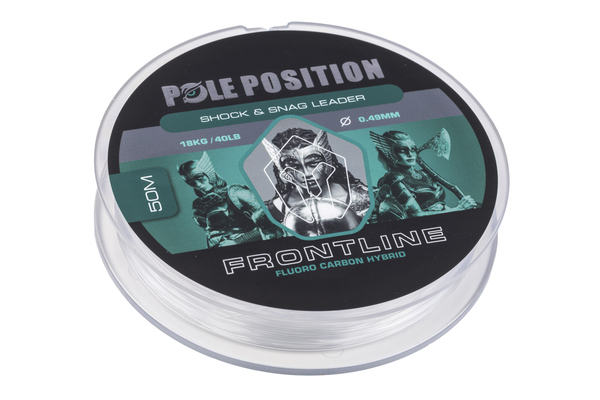 Bas de ligne carpe fluorocarbone hybride Frontline Pole Position 50m