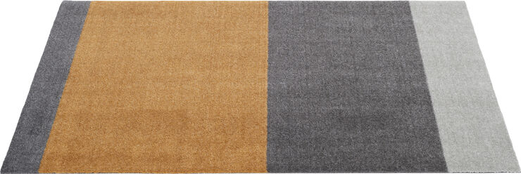 Tica Copenhagen Løber, 67x120 cm, stripes-horizon lysegrå/steelgrey/dijon Lysegrå/steelgrey/dijon