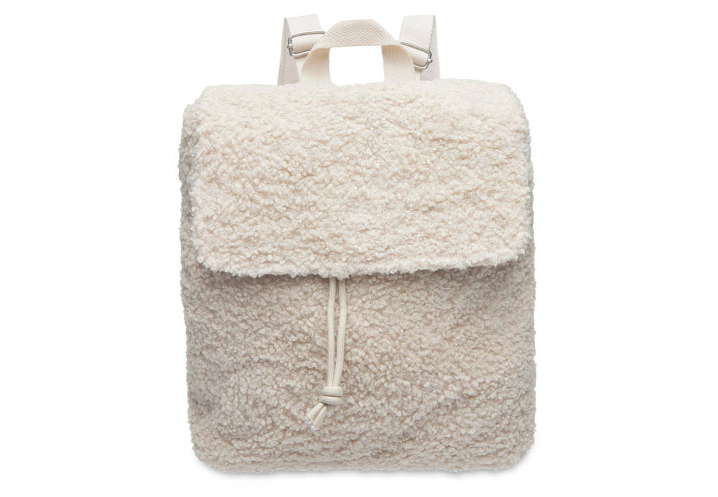 rugtasje boucle teddy ecru