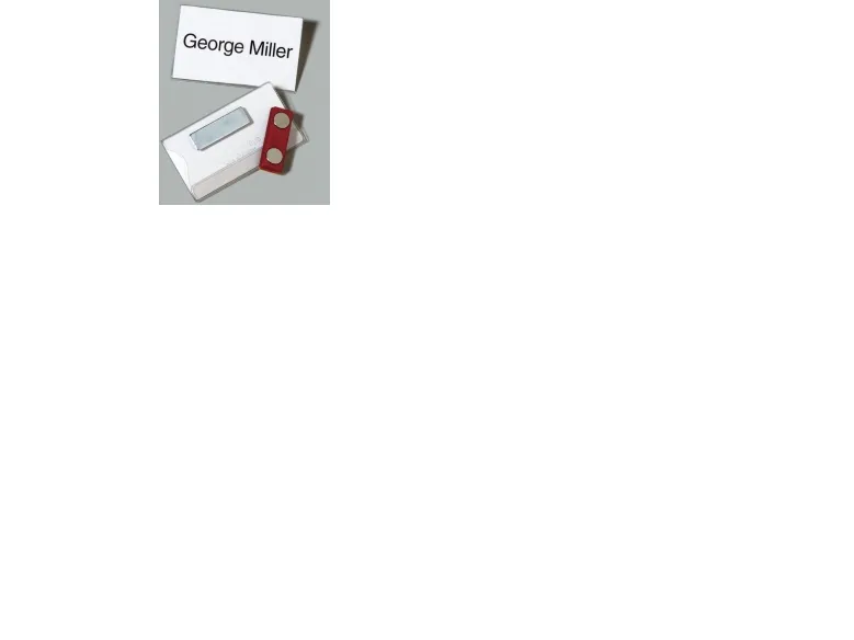 DURABLE - Navneskilt - for 40 x 75 mm - magnet - gennemsigtig (pakke med 25)