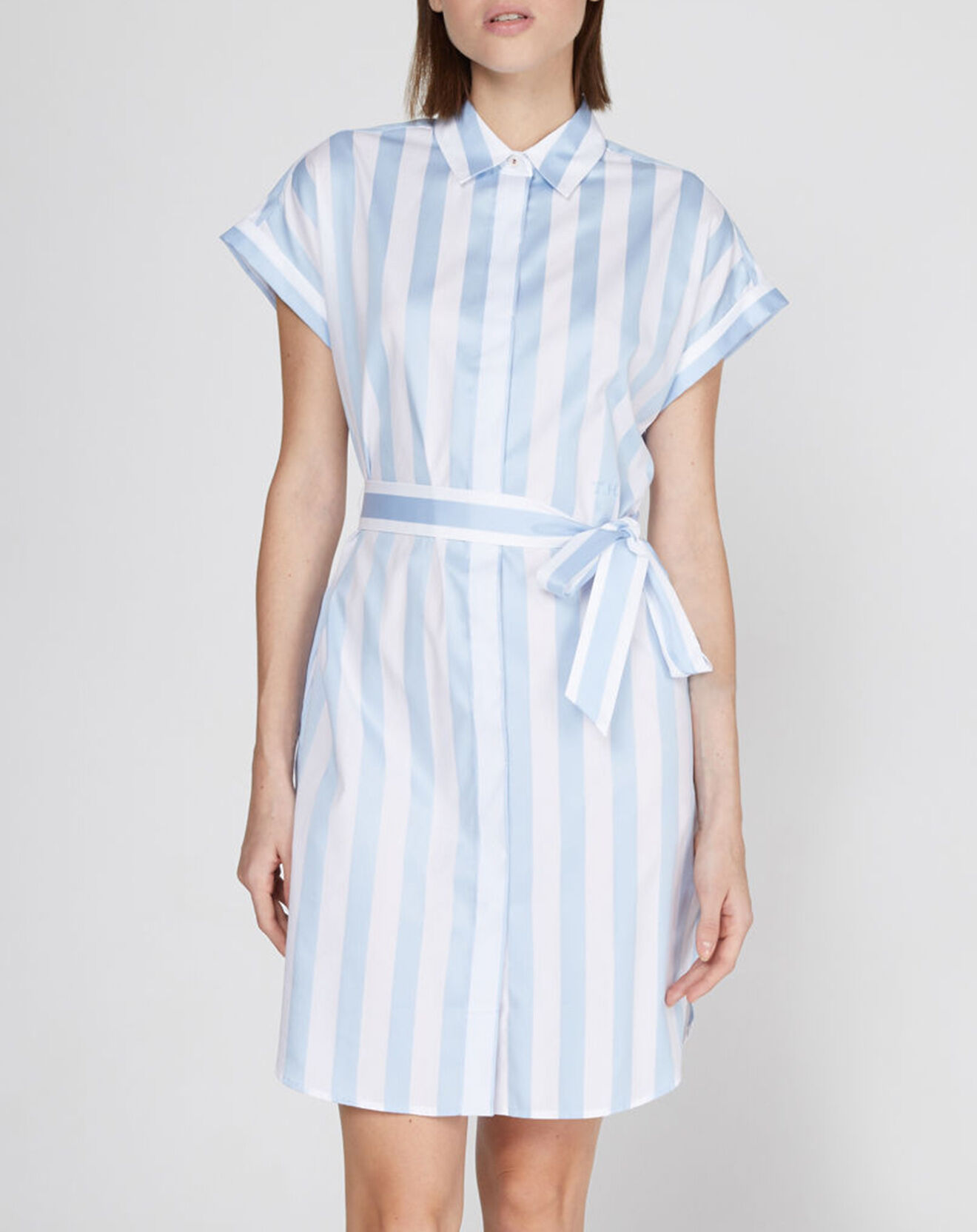 Tommy Hilfiger Robe chemise rayures bleu/blanc