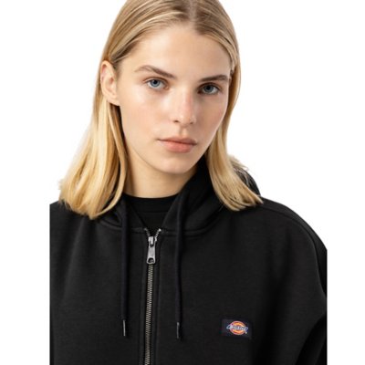Sweatshirt à capuche femme Oakport Zip W NOIR DICKIES