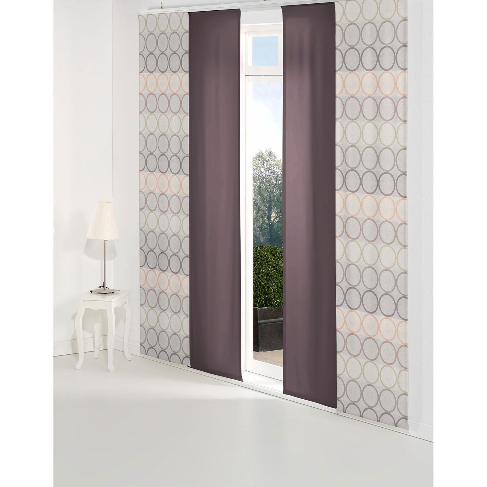 Schiebepaneel ZIRBELLO - rosé-lila - 145x60 cm