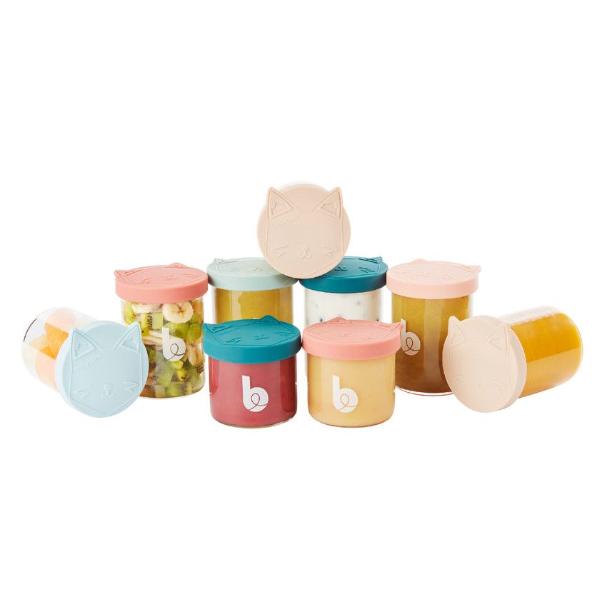 Lot de 9 pots de conservation Isy Bowls - 6 x 250 ml et 3 x 120 ml - Ecru