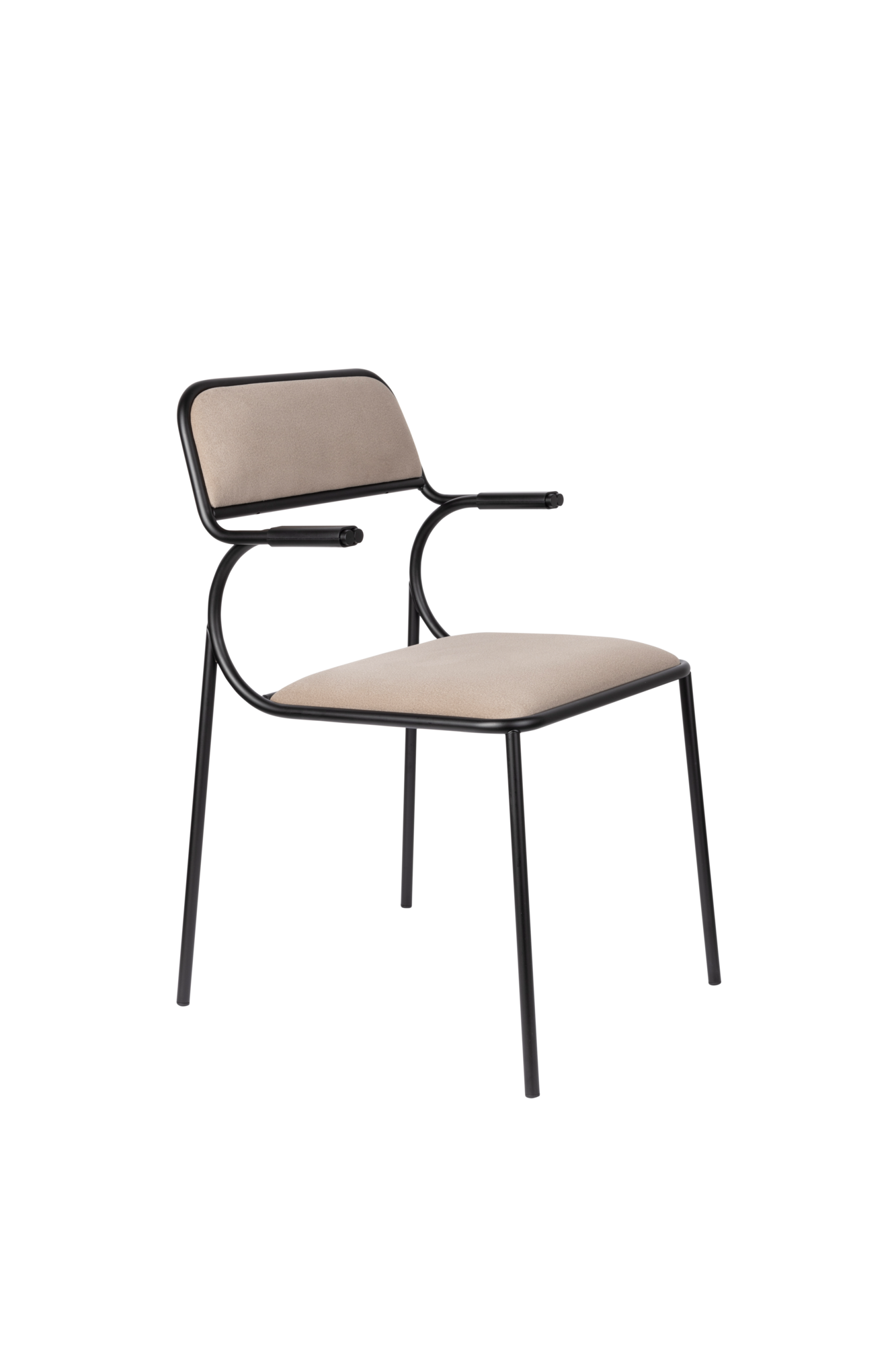 CHAIR ALBA BLACK / BEIGE