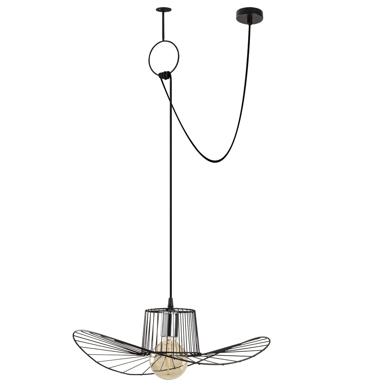 Opviq Suspension Tel noire - 110x49x122 cm
