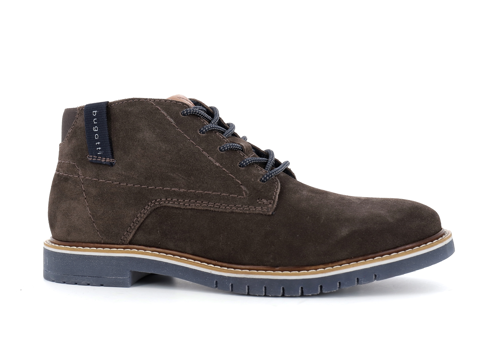 Bugatti-331-83736-1400 Nubuck Gris Foncé