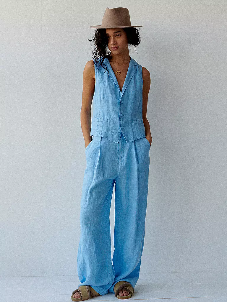 PENN&INK Leinenhose blau