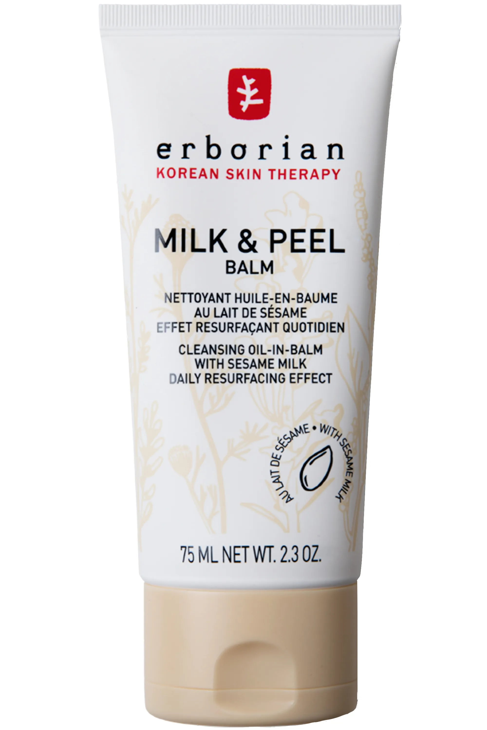 Erborian Nettoyant huile-en-baume au lait de sésame Milk & Peel-75 ml