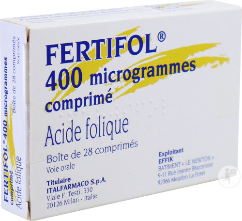 Italfarmaco Fertifol 400 Microgrammes Acide Folique 28 Comprimés