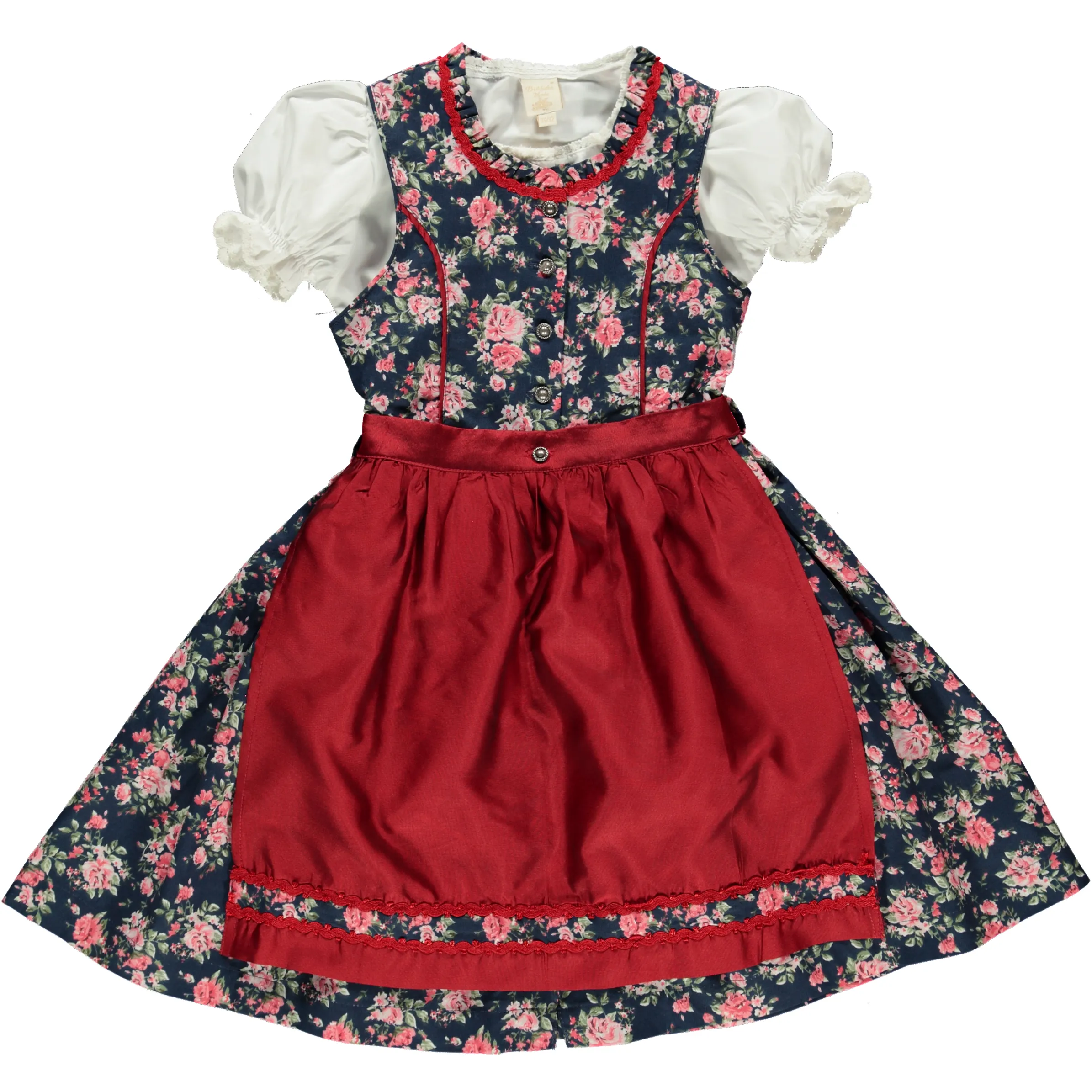 Mädchen Dirndl bestehend aus Bluse, Kleid und Schürze