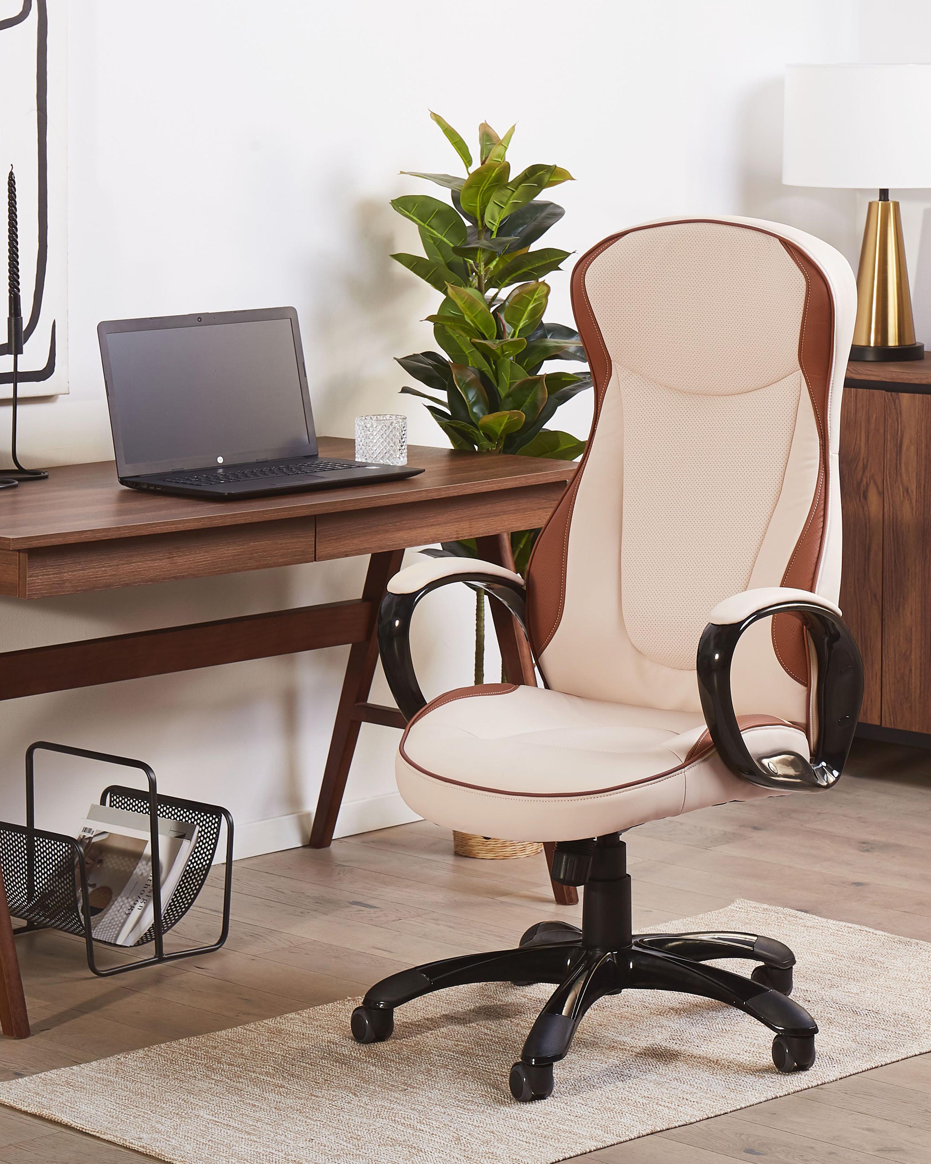 Directeursstoel FELICITY Kunstleer Beige