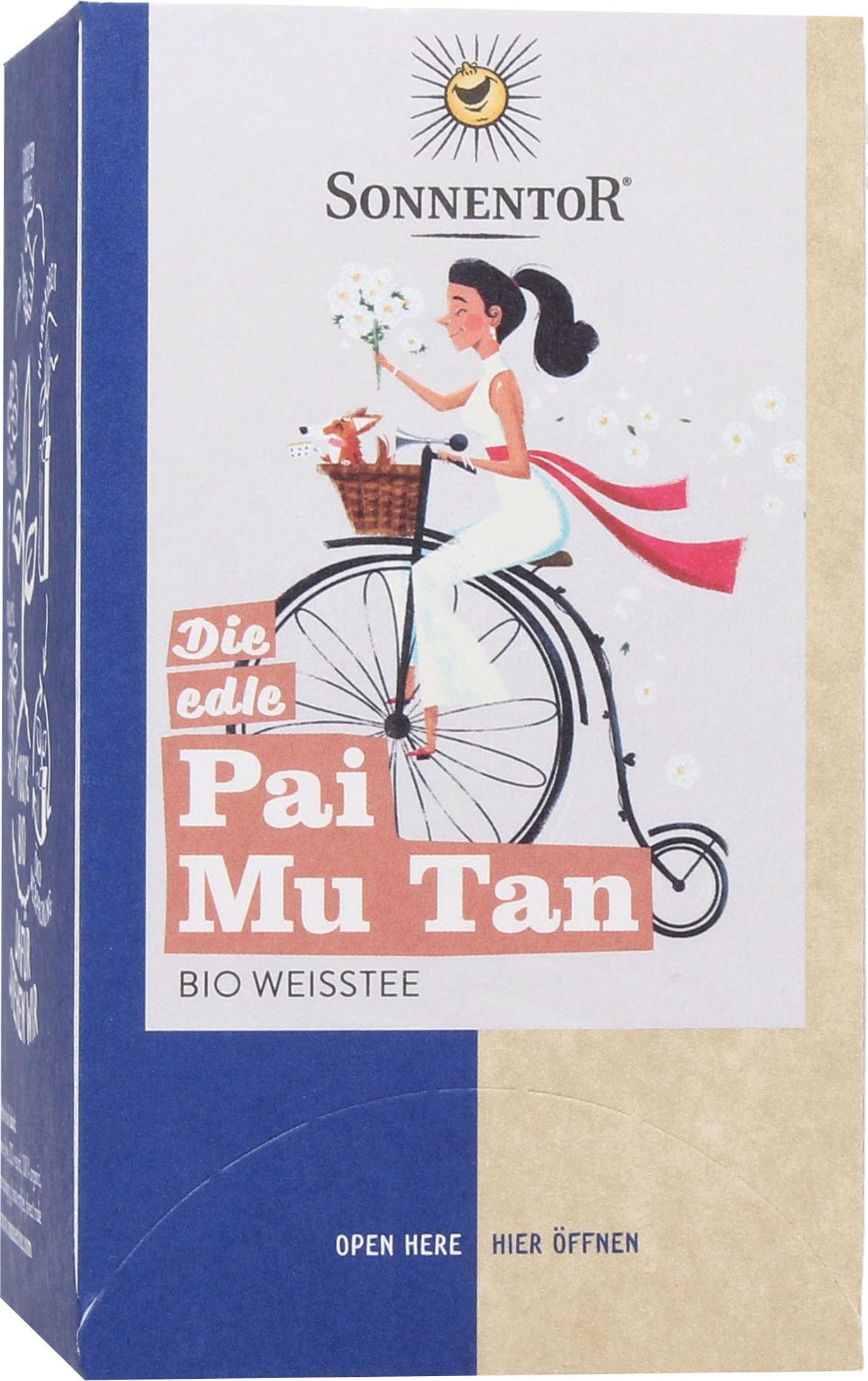 Sonnentor  Weißer Tee Pai Mu Tan Bio, Teebeutel, 18 Stück (18 g)