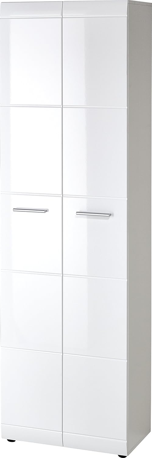 Germania 3577-84 Garderobenschrank Holz, weiß, 37 x 59 x 197 cm