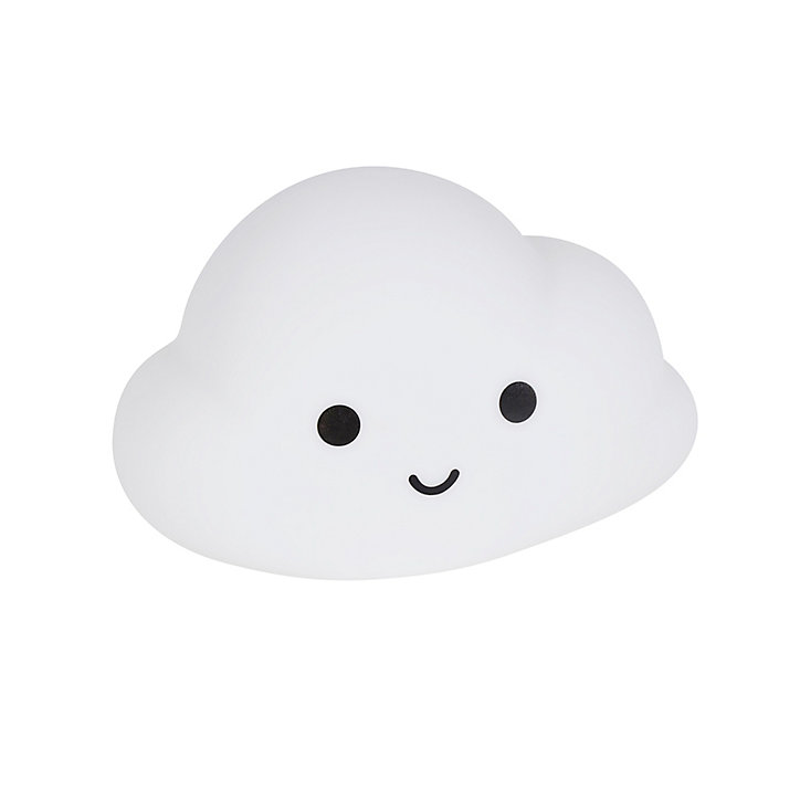 Veilleuse LED Nuage Mural 0,35W IP20 l.5,5 w H.9 cm RGB tactile USB Corep blanc