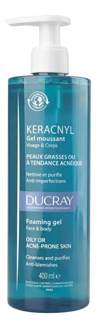Ducray Keracnyl Foaming Gel - 400 ml.