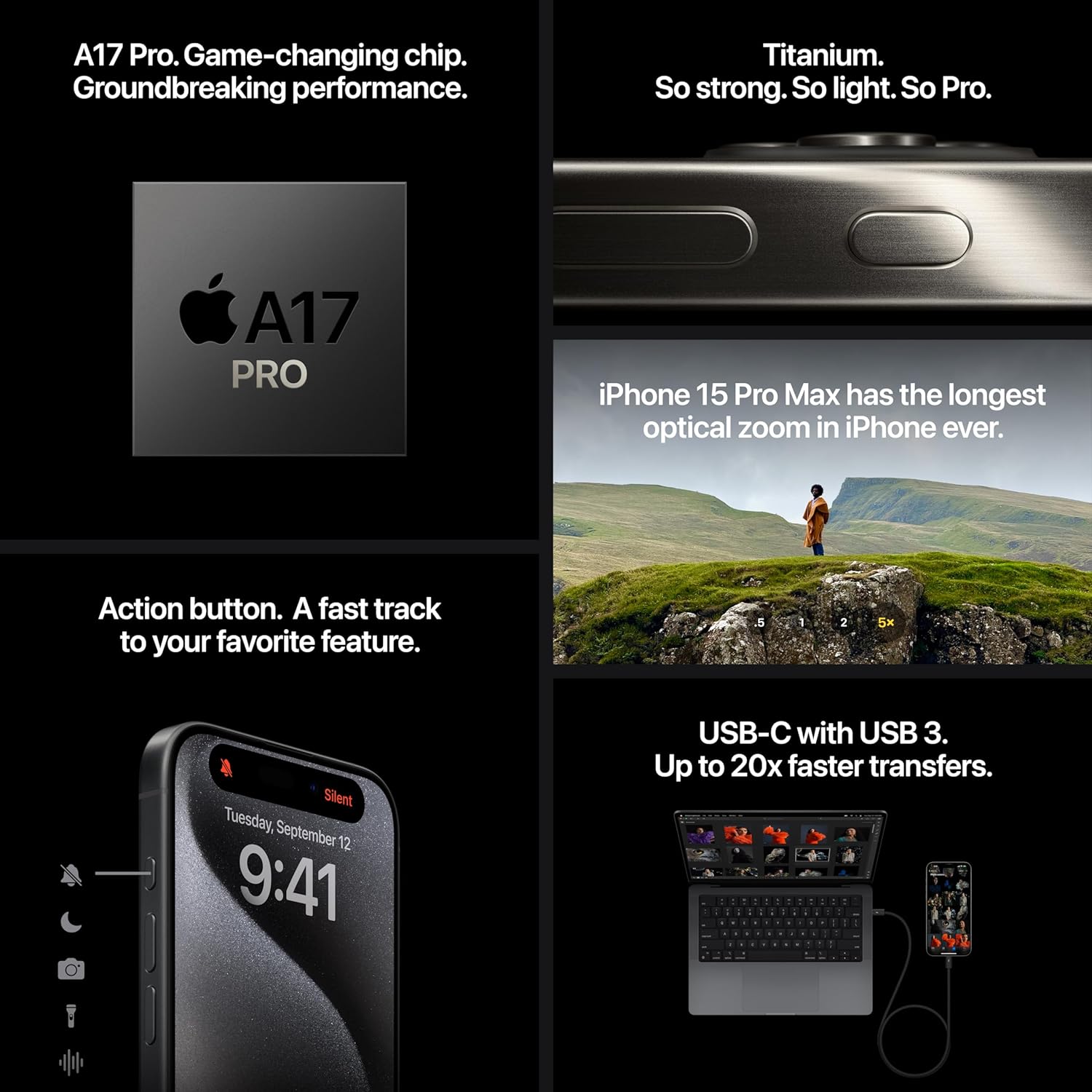 Apple iPhone 15 Pro / 128GB / 256GB / MTQM3LL/A