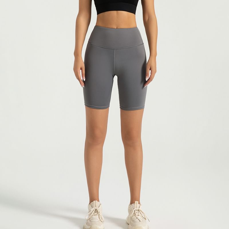 GearGal - Effen yogashort met hoge taille
