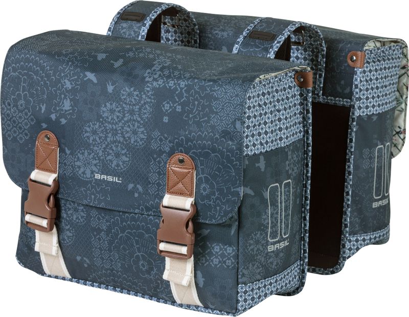 Basil Bohème Dubbele Fietstas - Blauw - 35 Liter