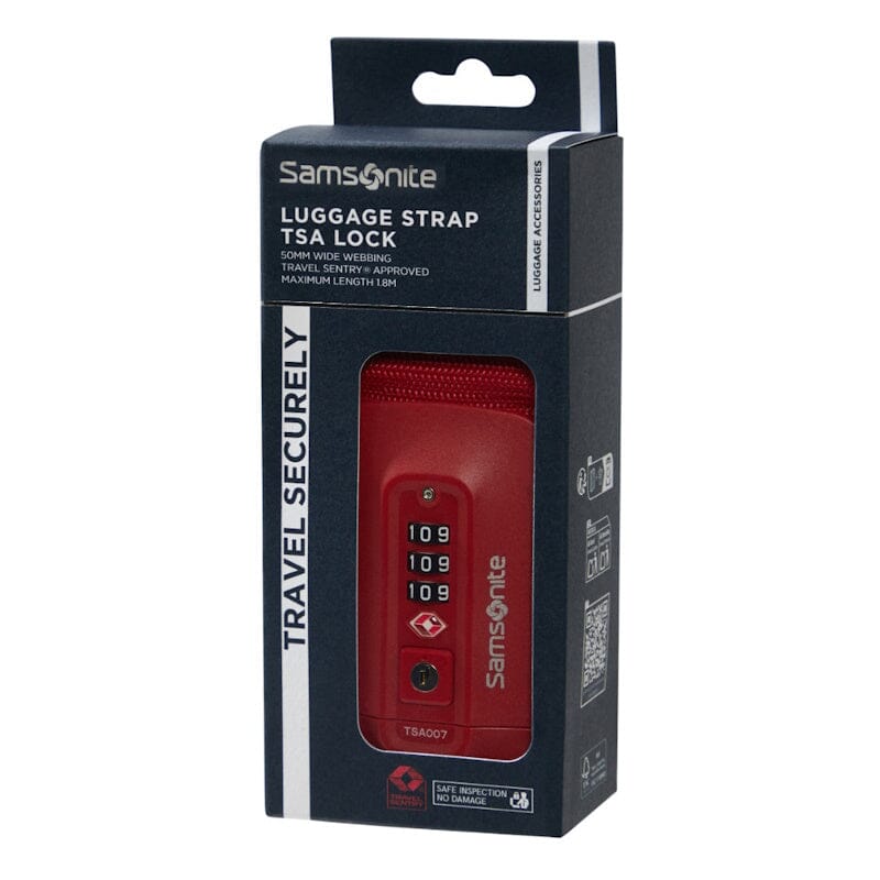 Samsonite TA Revolution Luggage Strap/TSA Lock Red