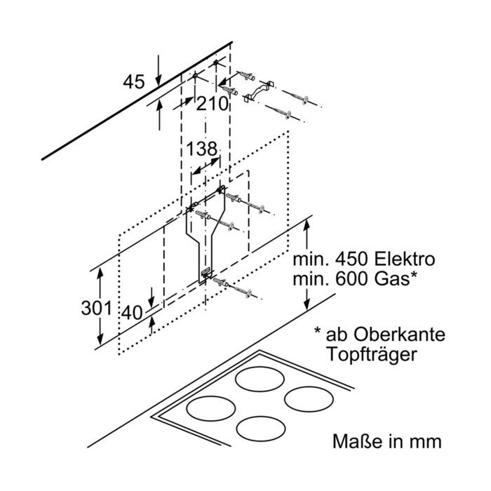 Siemens iQ300 Wandesse LC87KHM10 Klarglas