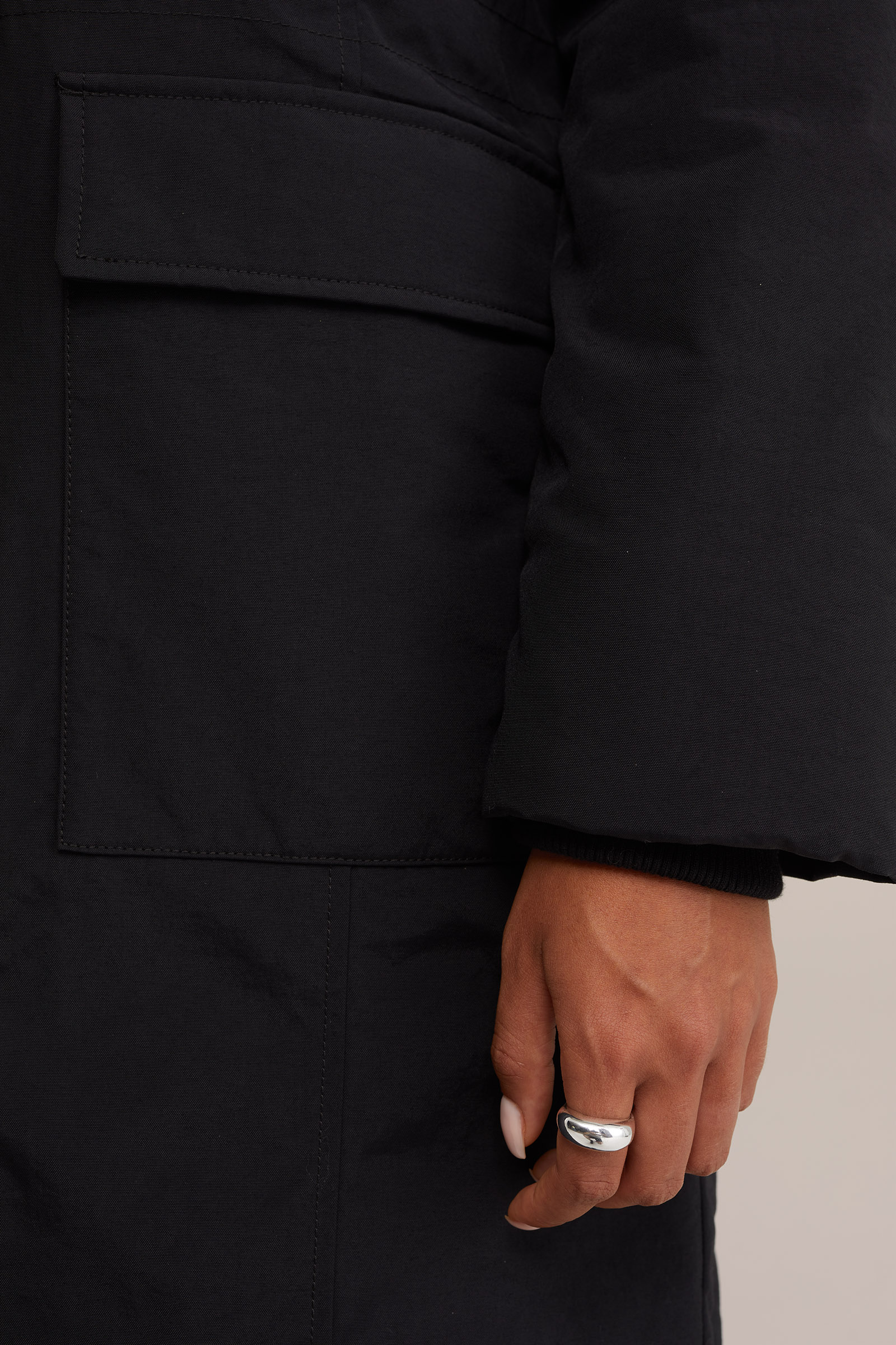 gewatteerde parka WE Fashion Zwart