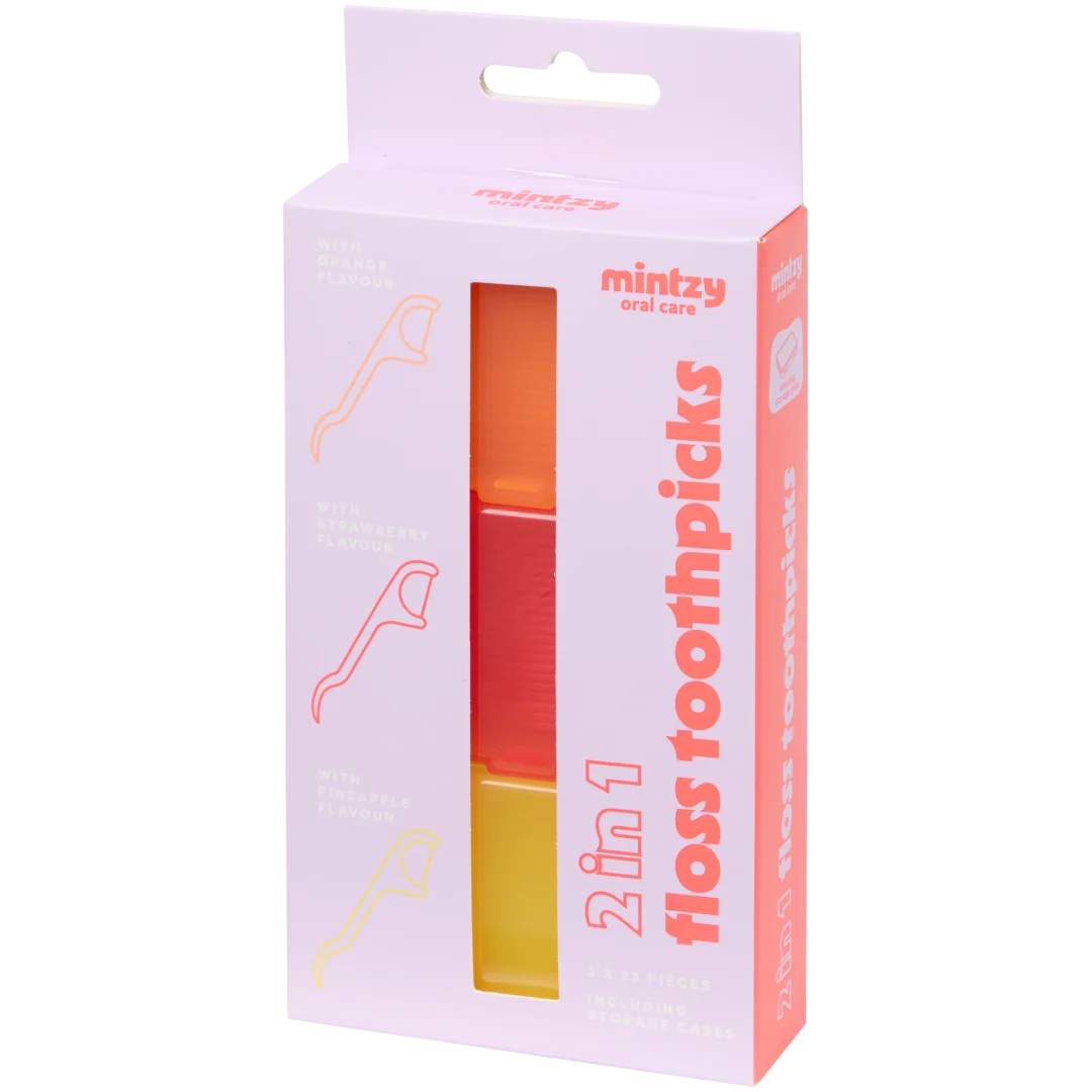 Cure-dents 2-en-1 avec fil dentaire Mintzy