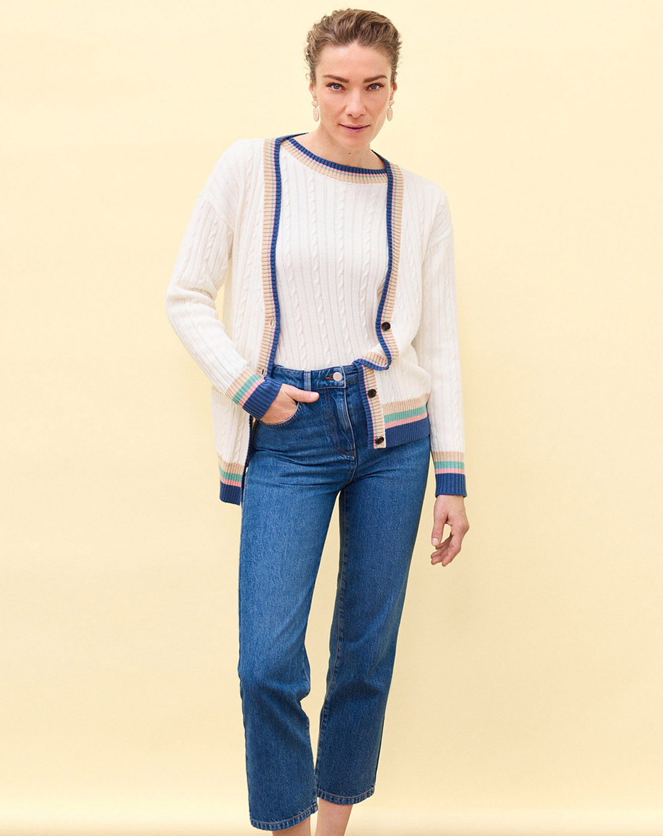 Caroll Jean droit Brisbane denim moyen